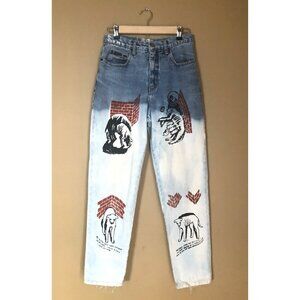 COME TEES Time Has Come Today dog hand printed jeans